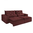Sofá Retrátil E Reclinável 5 Lugares 290cm Macaé  Vermelho