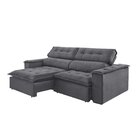 Sofá Retrátil E Reclinável 5 Lugares 290cm Marrocos  Grafite