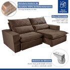 Sofa Retrátil E Reclinável 5 Lugares 290cm Porto Veludo  Marr
