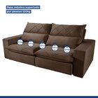 Sofa Retrátil E Reclinável 5 Lugares 290cm Porto Veludo  Marr