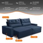 Sofá Retrátil E Reclinável 5 Lugares 3,00m Antonella Veludo A