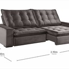 Sofá Retrátil E Reclinável 5 Lugares Atraente Villa Mobi Velu