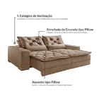 Sofá Retrátil E Reclinável 5 Lugares Capuccino 2,90m Lancelot
