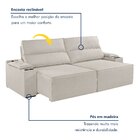 Sofá Retrátil E Reclinável 5 Lugares Com Entrada Usb E Porta