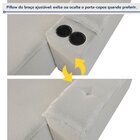 Sofá Retrátil E Reclinável 5 Lugares Com Entrada Usb E Porta