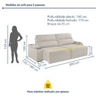 Sofá Retrátil E Reclinável 5 Lugares Com Entrada Usb E Porta