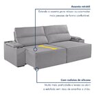 Sofá Retrátil E Reclinável 5 Lugares Com Entrada Usb E Porta