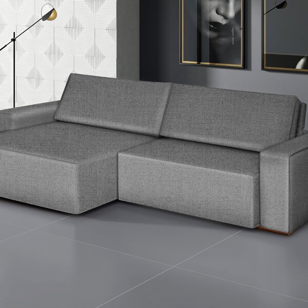 Sofá Retrátil E Reclinável 5 Lugares Linho Siena 280cm Grafite