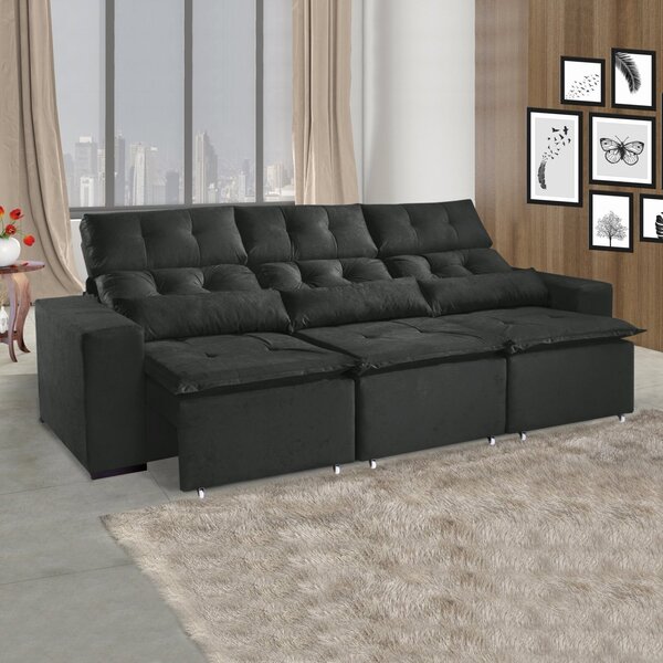 Sofá Retrátil E Reclinável 5 Lugares Montreal K04 Kasacomigo