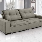 Sofá Retrátil E Reclinável 5 Lugares Veludo Aquarius 280cm Ca