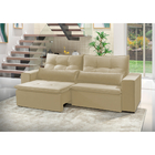 Sofá Retrátil E Reclinável 6 Lugares 2,90m Perola - Suede Beg