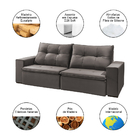 Sofá Retrátil E Reclinável 6 Lugares 2,90m Perola - Suede Cin