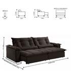 Sofá Retrátil E Reclinável Apolo 2,30m 4 Lugares Marrom