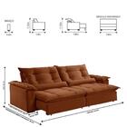 Sofá Retrátil E Reclinável Apolo 2,30m 4 Lugares Terracota