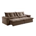 Sofá Retrátil E Reclinável Apolo 2,50m 4 Lugares Bege