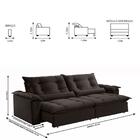 Sofá Retrátil E Reclinável Apolo 2,50m 4 Lugares Marrom