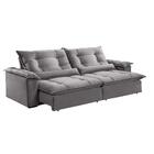 Sofá Retrátil E Reclinável Apolo 2,50m 4 Lugares Prata