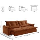 Sofá Retrátil E Reclinável Apolo 2,50m 4 Lugares Terracota