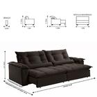 Sofá Retrátil E Reclinável Apolo 2,90m 5 Lugares Marrom