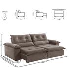 Sofá Retrátil E Reclinável Atenas 1,80m 2 Lugares Bege