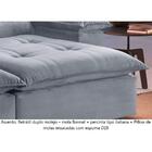 Sofá Retrátil E Reclinável Atenas 1,80m 2 Lugares Prata