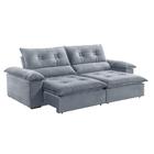 Sofá Retrátil E Reclinável Atenas 1,80m 2 Lugares Prata