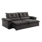 Sofá Retrátil E Reclinável Atenas 2,30m 4 Lugares Cinza