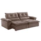 Sofá Retrátil E Reclinável Atenas 2,50m 4 Lugares Bege