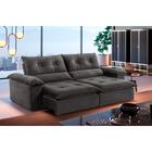 Sofá Retrátil E Reclinável Atenas 2,50m 4 Lugares Cinza