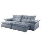 Sofá Retrátil E Reclinável Atlanta 1,80m 02 Lugares Prata