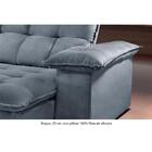 Sofá Retrátil E Reclinável Atlanta 2,30m 04 Lugares Prata