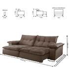 Sofá Retrátil E Reclinável Atlanta 2,50m 4 Lugares Bege