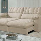 Sofá Retrátil E Reclinável Barcelona 210 Cm Veludo Com Molas