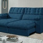 Sofá Retrátil E Reclinável Barcelona 230 Cm Veludo Com Molas