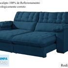 Sofá Retrátil E Reclinável Barcelona 230 Cm Veludo Com Molas