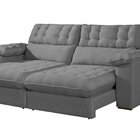 Sofá Retrátil E Reclinável Barcelona 250 Cm Veludo Com Molas