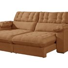 Sofá Retrátil E Reclinável Barcelona 290 Cm Veludo Com Molas