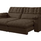 Sofá Retrátil E Reclinável Barcelona 290 Cm Veludo Com Molas