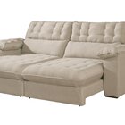 Sofá Retrátil E Reclinável Barcelona 290cm Veludo Com Molas E