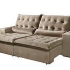 Sofá Retrátil E Reclinável Bari 2,30 Aifos Estofados Bege (so