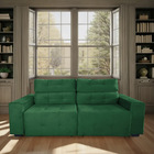 Sofá Retrátil E Reclinável Berlin Sala Quarto 2,00 Verde