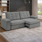 Sofá Retrátil E Reclinável Bipartido 2,30m 3 Lugares Fofão Sl