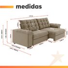 Sofá Retrátil E Reclinável Bipartido 2,30m 3 Lugares Palermo