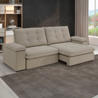 Sofá Retrátil E Reclinável Bipartido 2,50m 4 Lugares Fofão Sl