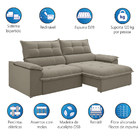 Sofá Retrátil E Reclinável Bipartido 2,50m 4 Lugares Veneto S