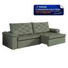 Sofá Retrátil E Reclinável Bipartido 2,60m 4 Lugares Com Mola