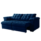 Sofá Retrátil E Reclinável Bipartido 2 Lugares 2,10m Veludo C