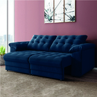 Sofá Retrátil E Reclinável Bipartido 2 Lugares 2,10m Veludo C