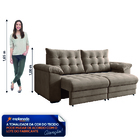 Sofá Retrátil E Reclinável Bipartido 2 Lugares 2,10m Veludo C