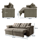 Sofá Retrátil E Reclinável Bipartido 2 Lugares 2,10m Veludo C